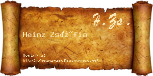 Heinz Zsófia névjegykártya